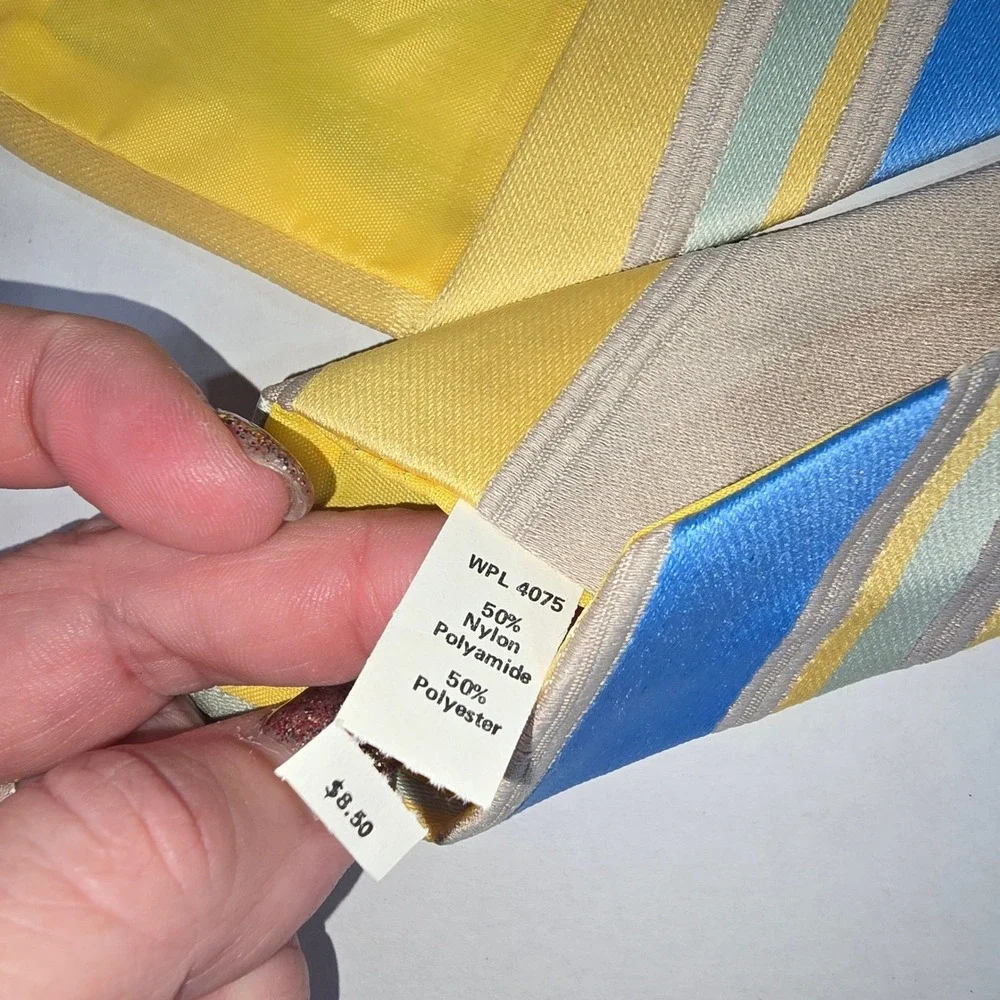 VINTAGE Tan‎ Yellow Light Blue LIEBERT Neck Tie NEW!
